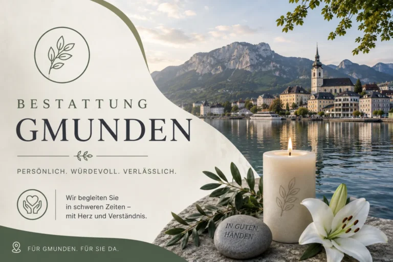 Bestattung Gmunden mit Traunsee und Alpenkulisse