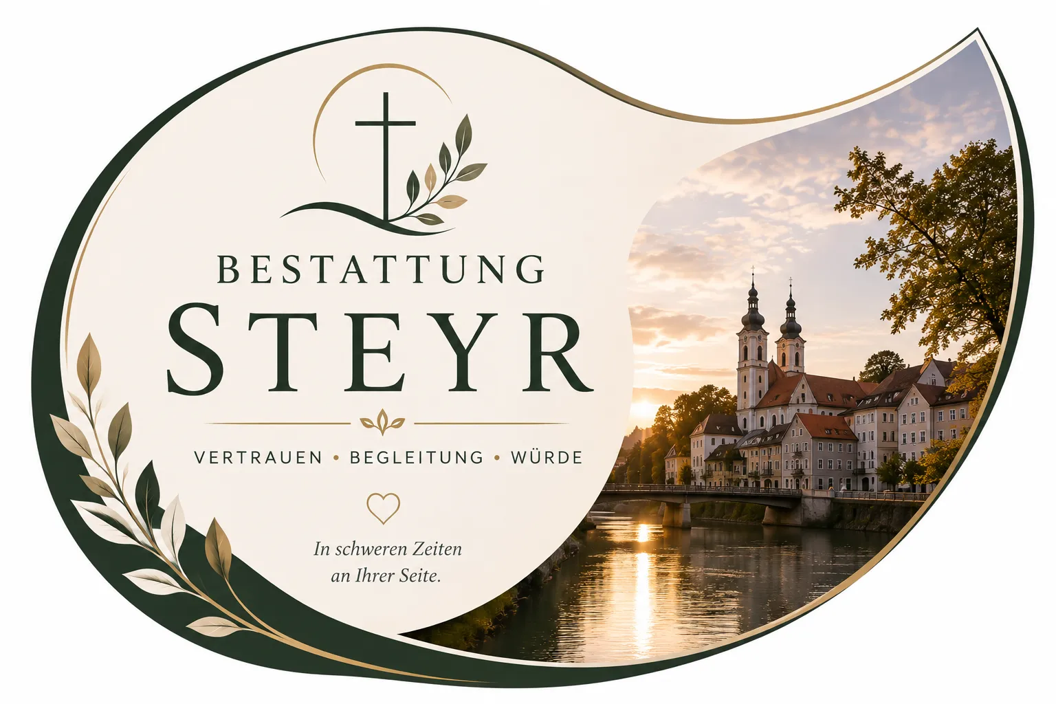 Bestattung Steyr mit Stadtansicht