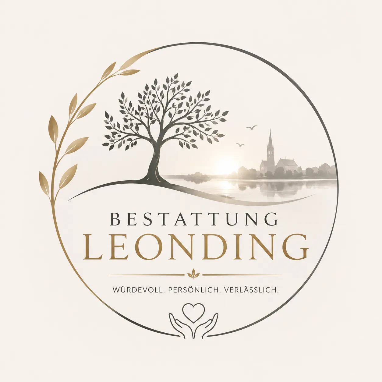 Bestattung Leonding mit Baum- und Seemotiv