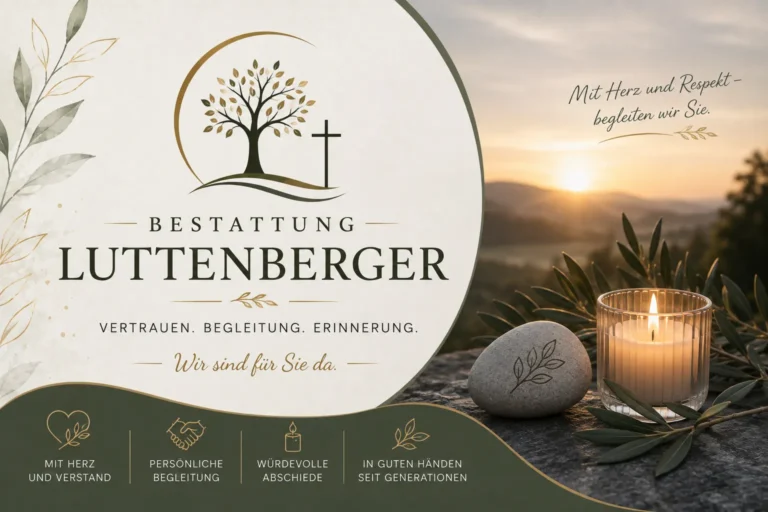 Bestattung Luttenberger mit Kreuz und Kerze