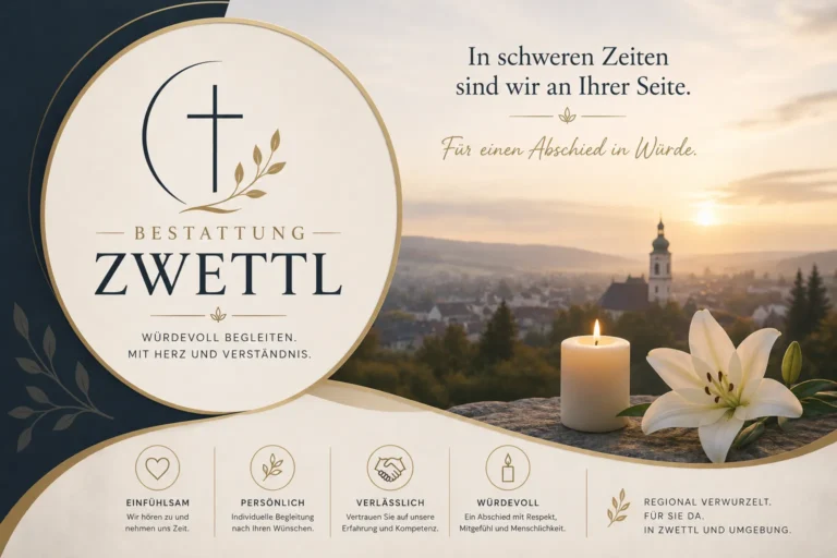 Bestattung Zwettl mit Kerze und Blume