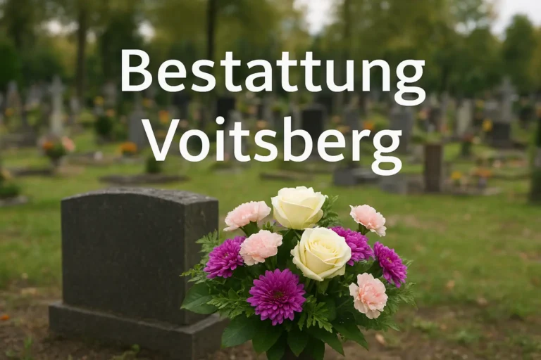 Bestattung Voitsberg : Würde, Orientierung & aktuelle Sterbefälle im Bezirk Voitsberg 2 Bestattung Voitsberg mit frischen Trauerblumen neben einem Grabstein, symbolisierend Würde und Gedenken