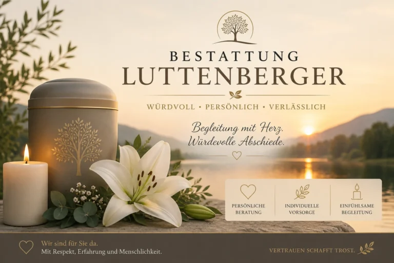 Bestattung Luttenberger mit ruhiger Naturlandschaft und würdevoller Trauerbegleitung.