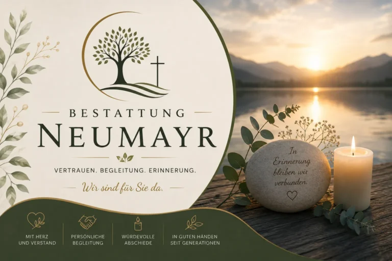 Bestattung Neumayr mit Kerze und See