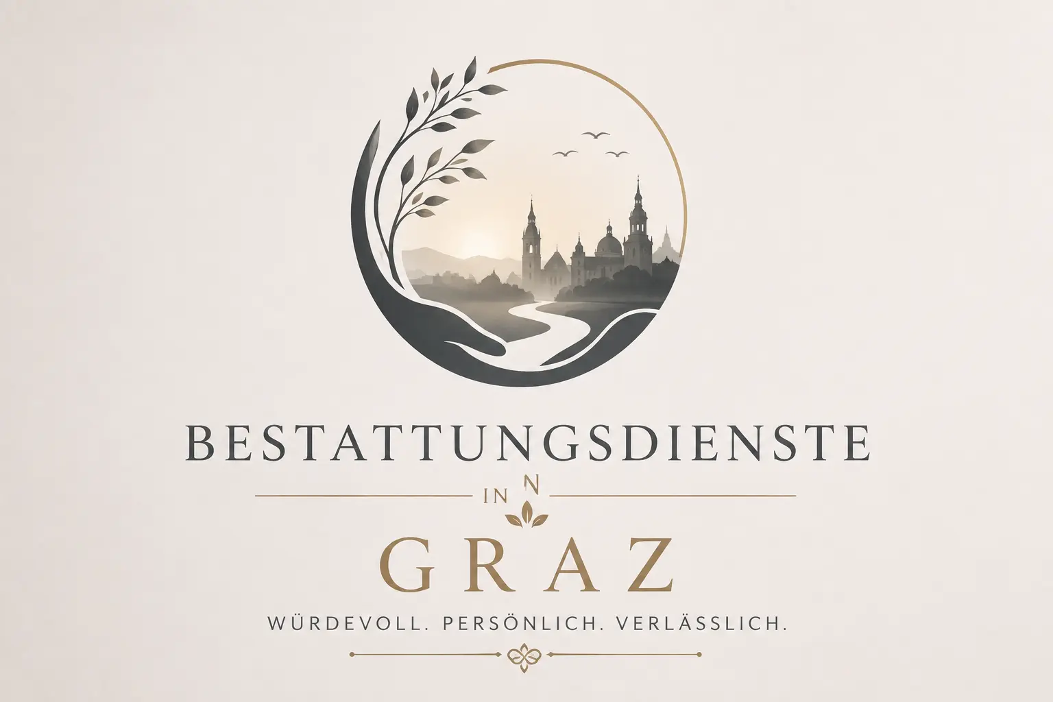 Bestattungsdienste in Graz Logo mit Skyline