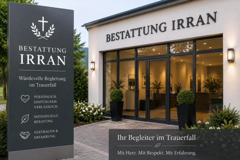 Bestattung Irran - modernes Bestattungsunternehmen mit persönlicher Trauerbegleitung