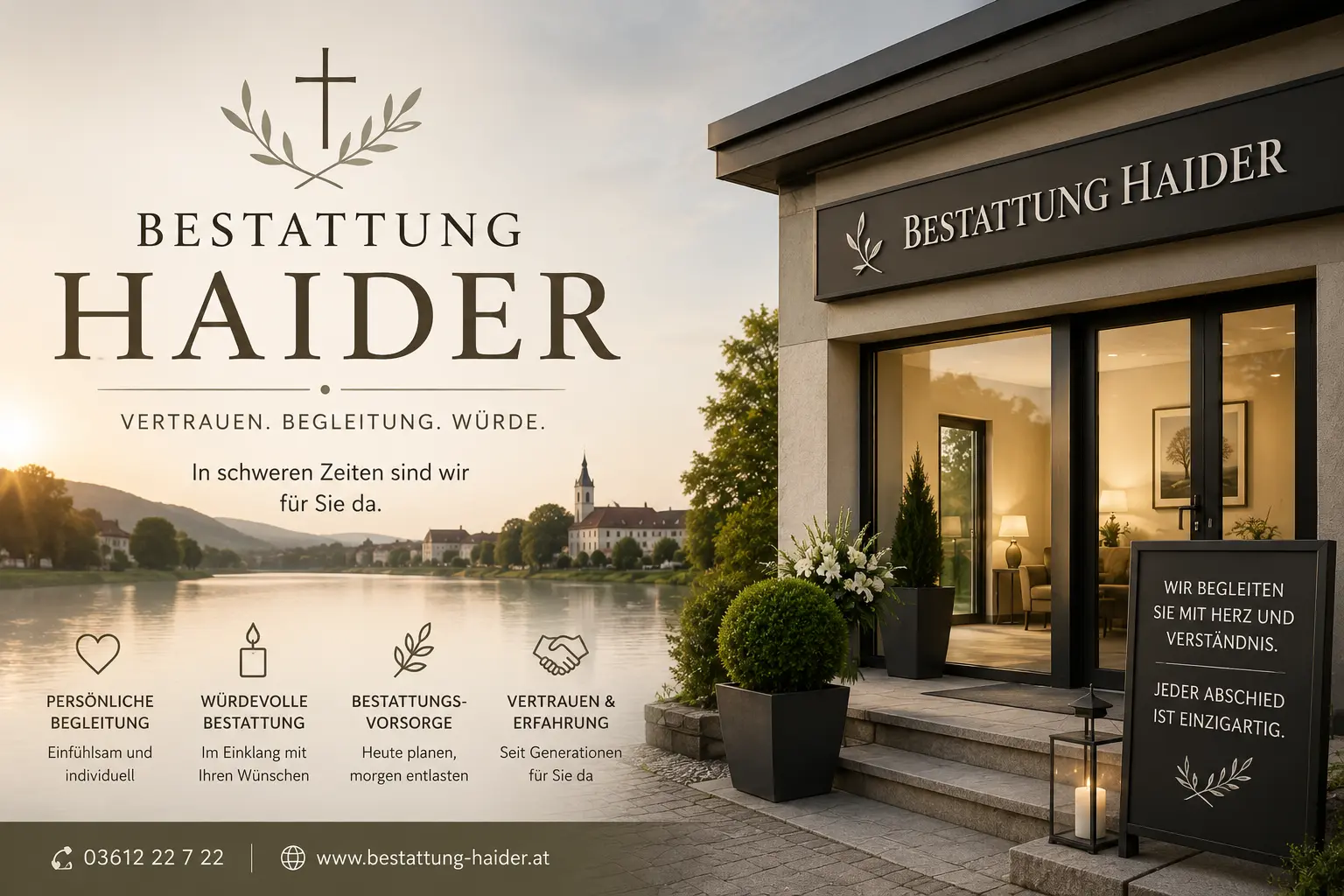 Bestattung Haider mit modernem Bestattungsinstitut und würdevoller Trauerbegleitung