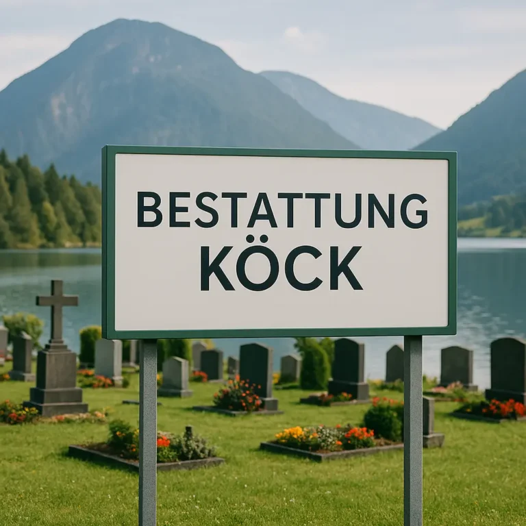 Bestattung Köck: Ihr vertrauensvoller Partner im Waldviertel 6 Gräber mit Blumen vor Bergkulisse und See bei Bestattung Köck in Vitis