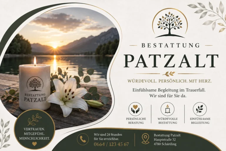 Bestattung Patzalt mit Kerze und Lilie