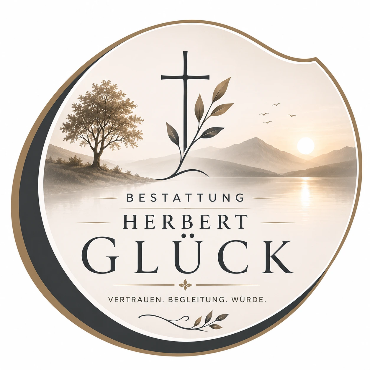 Bestattung Herbert Glück Logo mit Kreuz