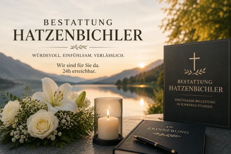 Bestattung Hatzenbichler mit Kerze und weißen Blumen