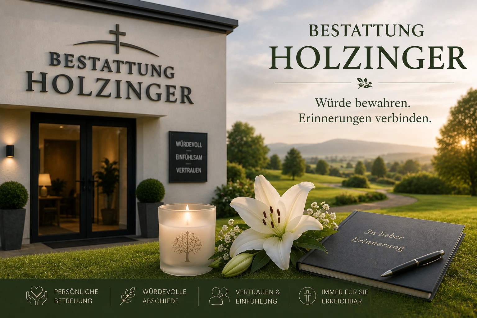Bestattung Holzinger mit Trauerfloristik und Bestattungsvorsorge