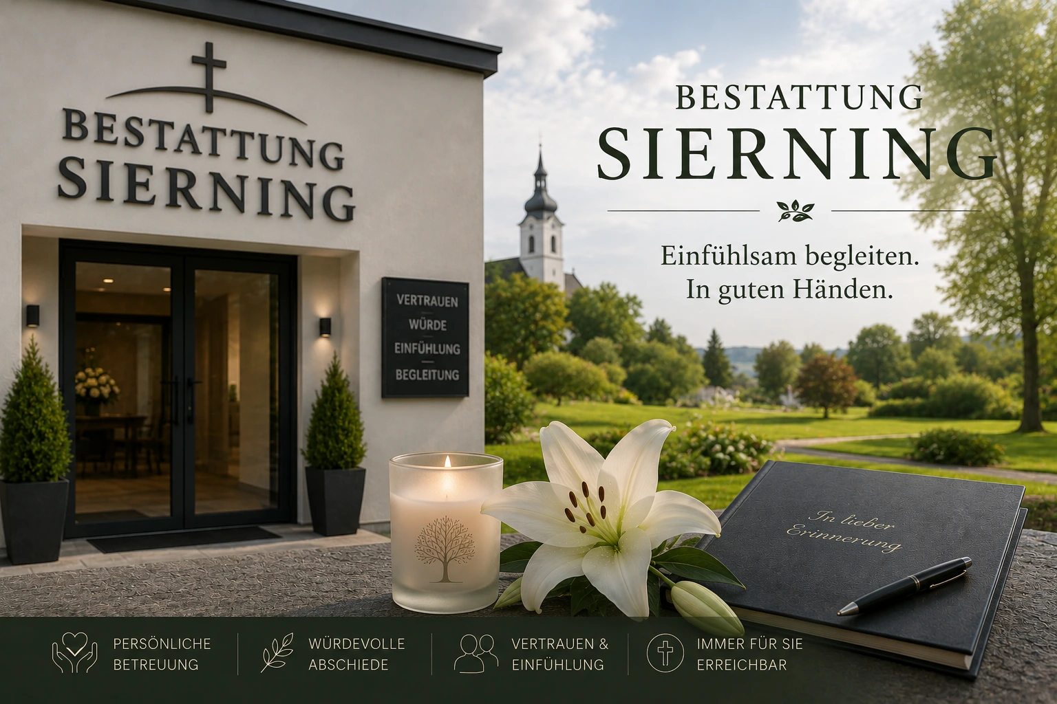 Bestattung Sierning mit modernem Bestattungsinstitut und Trauerbegleitung