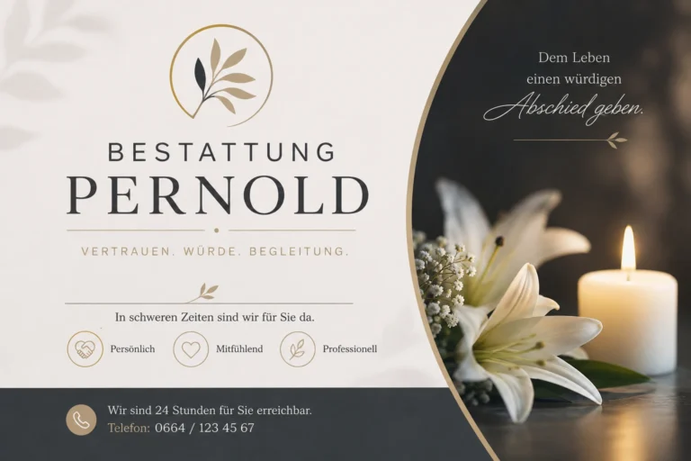 Bestattung Pernold mit Trauerkerze und Lilie als Symbol für würdevolle Bestattung und Trauerbegleitung