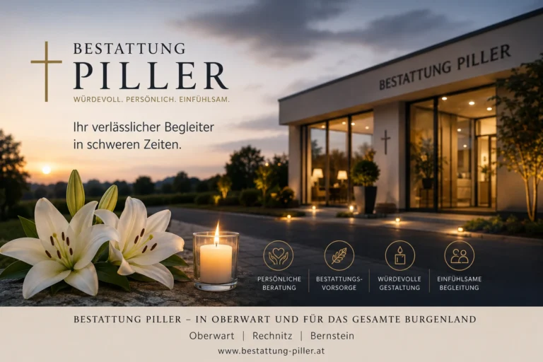 Bestattung Piller & Grafl : Vertrauensvoller Bestatter im Bezirk Mattersburg, Burgenland 3 Bestattung Piller mit Lilien und Kerzenlicht in würdevoller Atmosphäre