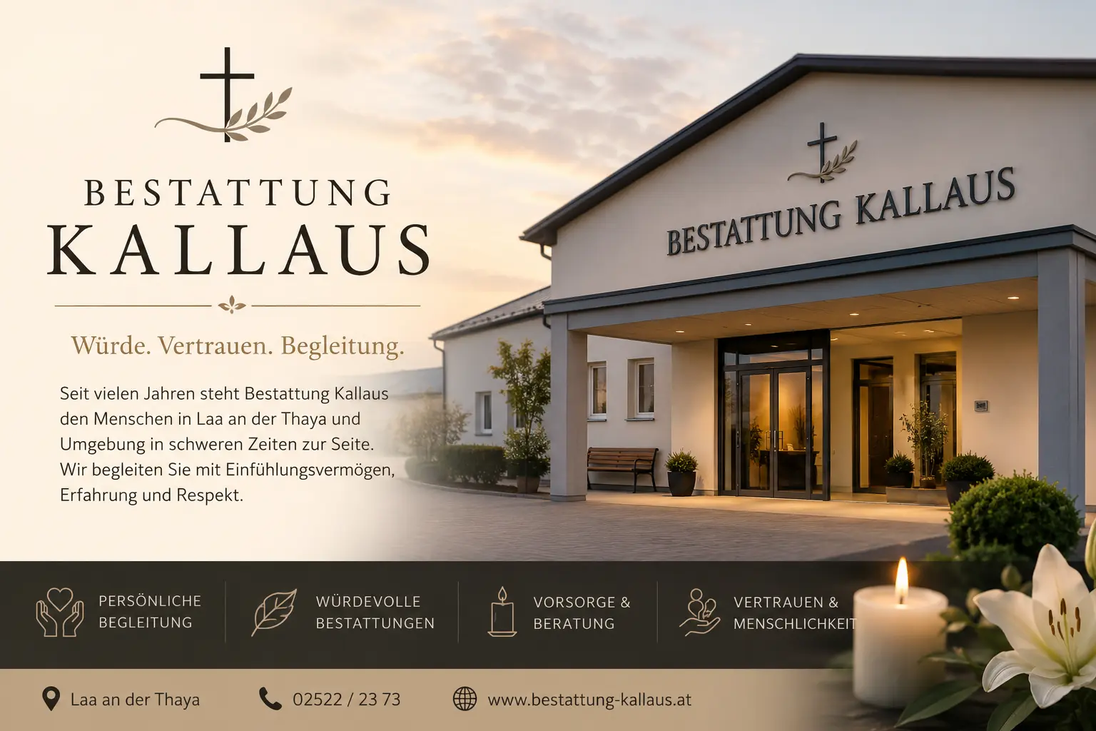 Bestattung Kallaus in Laa an der Thaya mit modernem Bestattungshaus